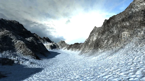 Besneeuwde bergen — Stockfoto