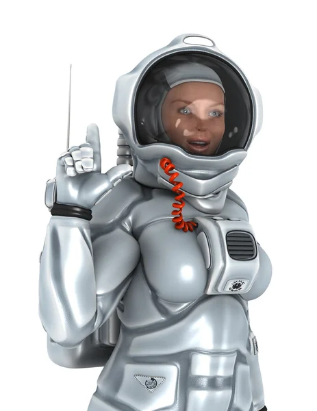 Astronauta feminina — Fotografia de Stock