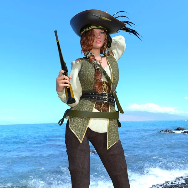 Female pirates — Stock Photo, Image