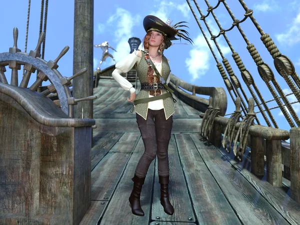 Female pirates — Stock Photo, Image