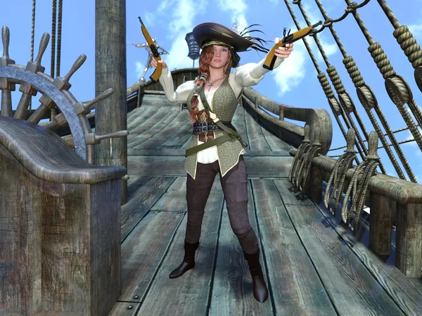 Piratas fêmeas — Fotografia de Stock