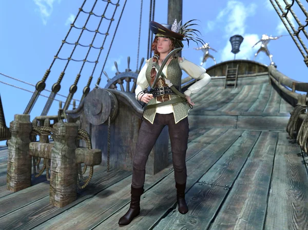 Жіночий піратів — стокове фото