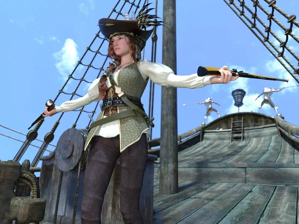 Ženské pirátům — Stock fotografie
