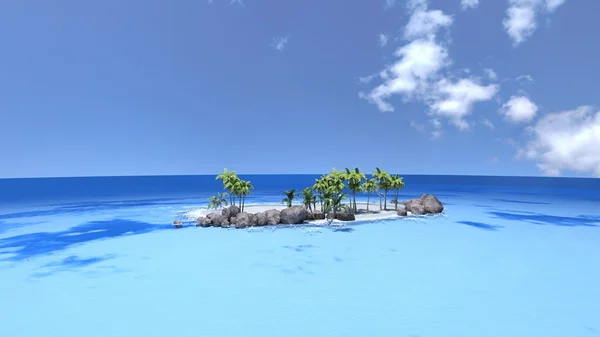 Unbewohnte Insel — Stockfoto
