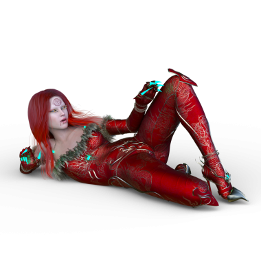 Dişi bir vampirin 3 boyutlu görüntüsü