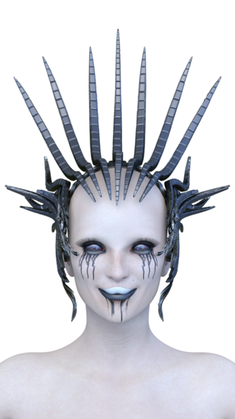 Dişi bir vampirin 3 boyutlu görüntüsü.