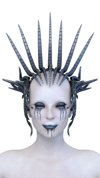 Dişi bir vampirin 3 boyutlu görüntüsü.