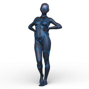 Dişi bir sayborgun 3D canlandırması