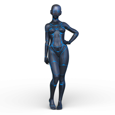 Dişi bir sayborgun 3D canlandırması