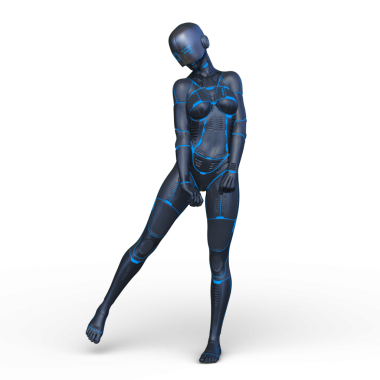 Dişi bir sayborgun 3D canlandırması