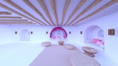 Oturma odasının 3 boyutlu görüntüsü