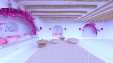 Oturma odasının 3 boyutlu görüntüsü