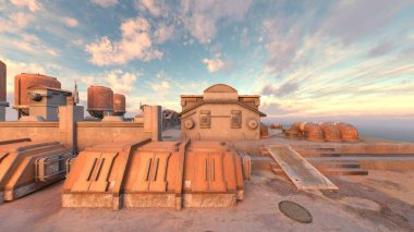 Üs avlusunun 3B görüntülemesi