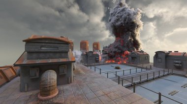 Üssün 3 boyutlu görüntülemesi saldırı altında