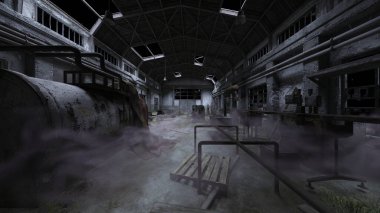 Terk edilmiş deponun 3D görüntüsü