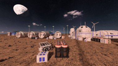 Gezegen keşif üssünün 3D görüntülemesi