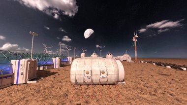 Gezegen keşif üssünün 3D görüntülemesi