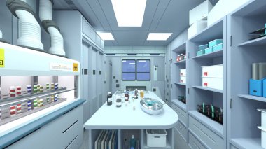 Laboratuvarın 3B görüntülemesi