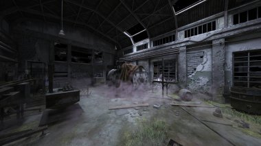 Terk edilmiş deponun 3D görüntüsü