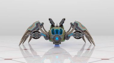 Bir robot canavarın 3 boyutlu canlandırması