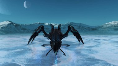 Bir robot canavarın 3 boyutlu canlandırması