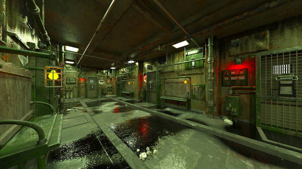 3D rendering of the aisle