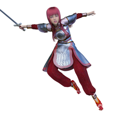 3 boyutlu kadın eskrimci.