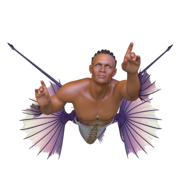 3D rendering of a merman