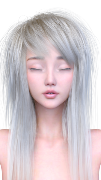 Bir kadının yüzünün 3 boyutlu görüntüsü.