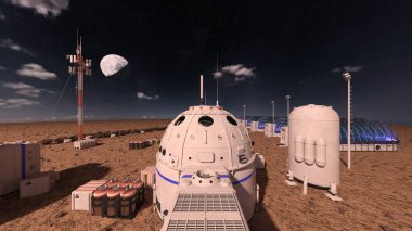 Gezegen keşif üssünün 3D görüntülemesi