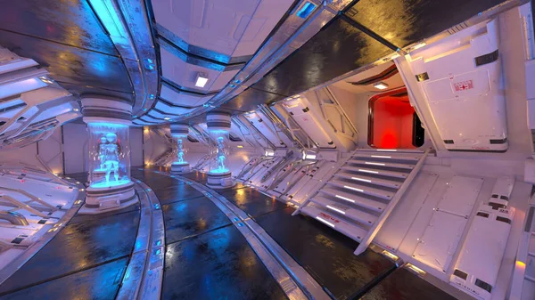 İçerideki uzay aracının 3B görüntülemesi