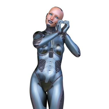 Dişi bir sayborgun 3D canlandırması