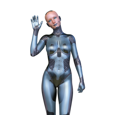 Dişi bir sayborgun 3D canlandırması