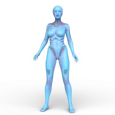 Dişi bir sayborgun 3D canlandırması