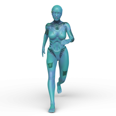 Dişi bir sayborgun 3D canlandırması