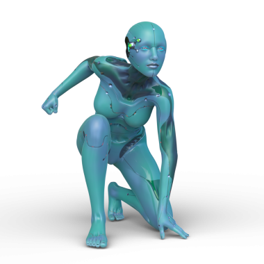 Dişi bir sayborgun 3D canlandırması