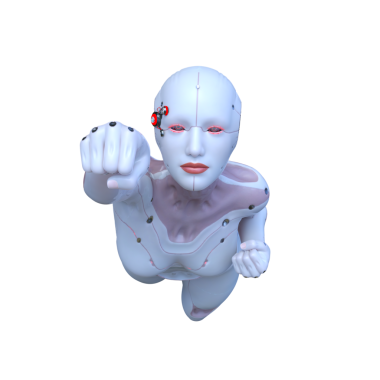 Dişi bir sayborgun 3D canlandırması