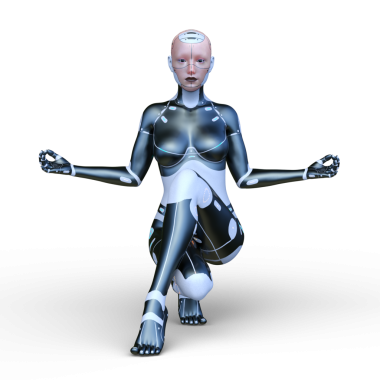 Dişi bir sayborgun 3D canlandırması