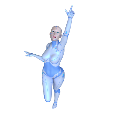 Dişi bir sayborgun 3D canlandırması