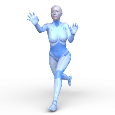 Dişi bir sayborgun 3D canlandırması