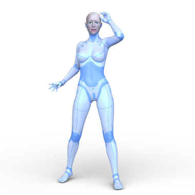 Dişi bir sayborgun 3D canlandırması