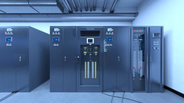 sunucu odası 3D render