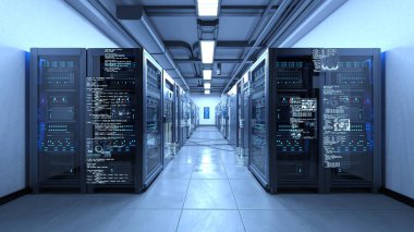 sunucu odası 3D render