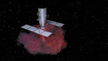 Yapay uydunun 3 boyutlu görüntülemesi