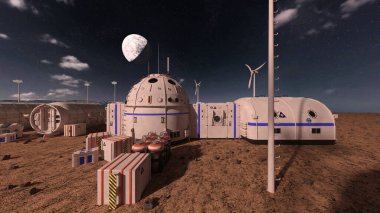 Gezegen keşif üssünün 3D görüntülemesi