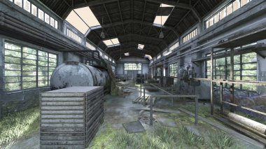 Terk edilmiş deponun 3D görüntüsü