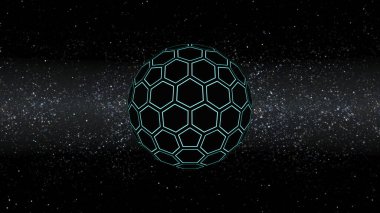 Küresel uzay gemisinin 3B görüntülemesi