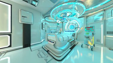 Uzay aracındaki laboratuvarın 3D görüntülemesi