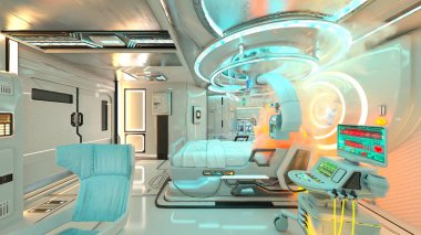 Uzay aracındaki laboratuvarın 3D görüntülemesi
