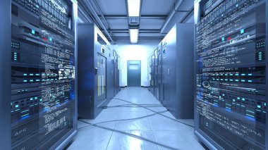 sunucu odası 3D render